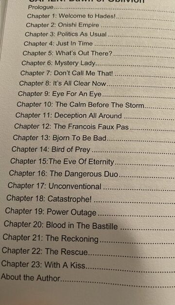 Table of Contents with Chapter Titles that tell the whole story